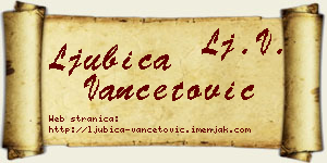 Ljubica Vančetović vizit kartica